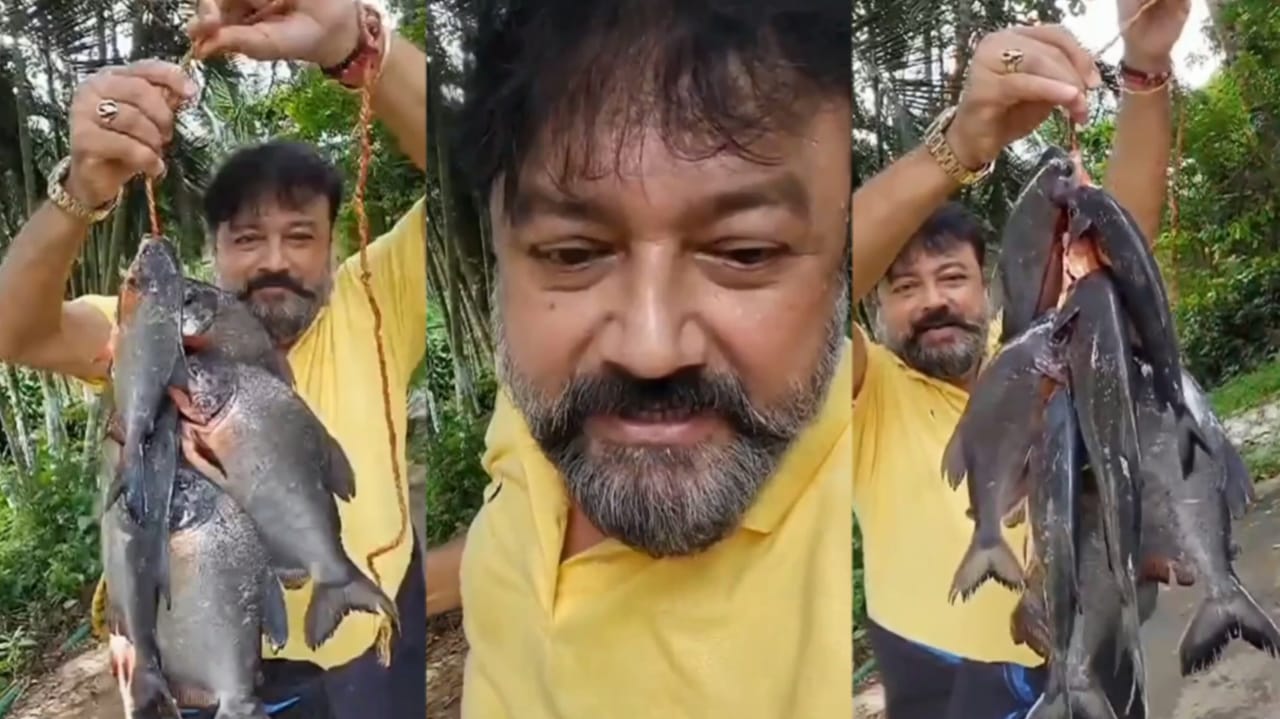 Fish Catched By Actor Jayaram Got Viral